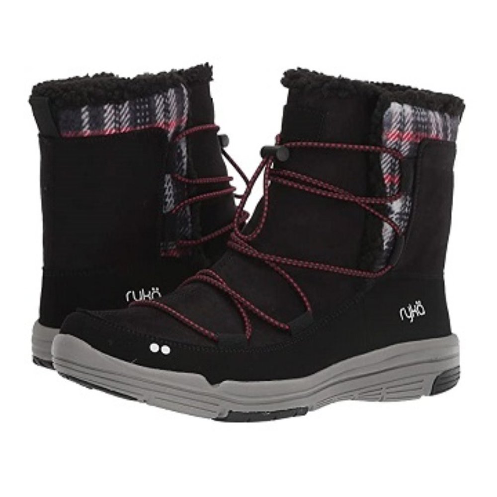 Ryka Alyssa Women's Black Suede Water-Repellent Winter Boots